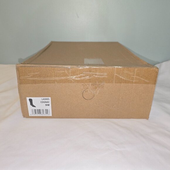 Time and Tru Women's Faux Suede Embroidered Western Boots Cognac, Sz 9 wide, NIB - Picture 7 of 8